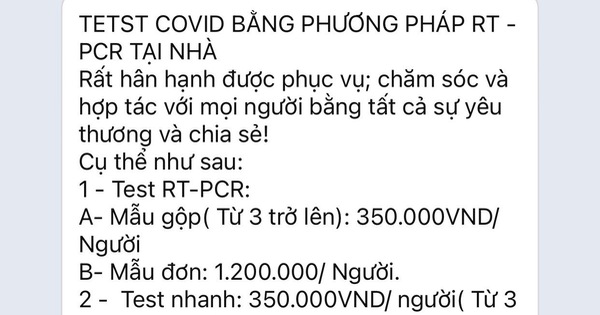 Xưng là nhân viên bệnh viện đến tận nhà xét nghiệm, thu phí 350.000-1,2 triệu đồng