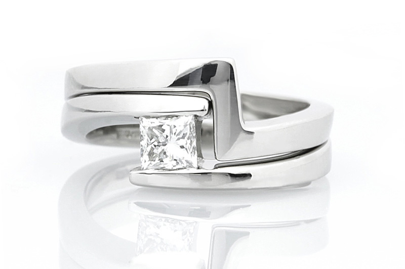 Zig Zag Wedding Rings – Z Shaped Wedding Rings to fit Unusual Settings