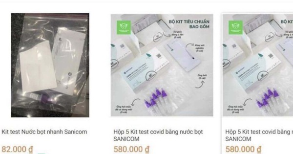 Tràn lan kit xét nghiệm nước bọt, quảng cáo có cánh